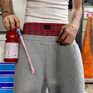 Pantalones Deportivos Holgados Personalizados, Desteñidos al Sol, 100% Algodón, Lavados, con Doble Cintura, Estampados, Rectos, para Hombre - Product Image 6