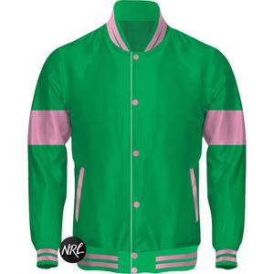 Chaquetas universitarias de satén informales para hombre con mangas estilo Letterman de béisbol con bordado de chenilla de alta calidad personalizadas al por mayor - Product Image 3