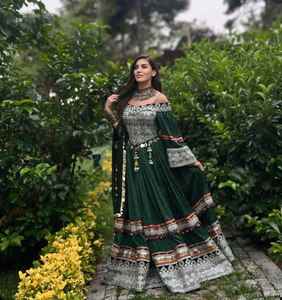 เดรสแฟชั่นสไตล์อัฟกานิสถานสำหรับผู้หญิงชุดเดรสสไตล์แอฟริกันเรียบง่ายปักลายแบบลำลอง - Product Image 4