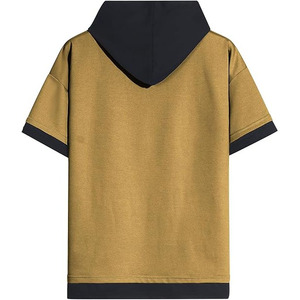 Sudadera con Capucha Extra Grande para Hombre, Gris con Ribete Negro, Bolsillo, Estilo Casual para Otoño - Product Image 5