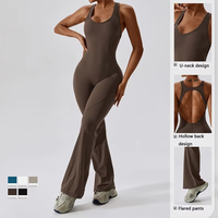 Combinaisons de sport pour femmes les plus vendues, en spandex/nylon, sans couture, col en V, séchage rapide, respirantes, confortables, pour le yoga et l'entraînement