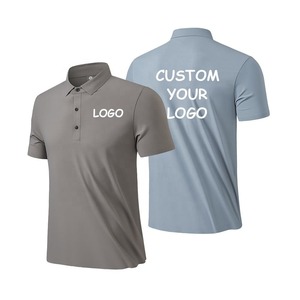 Vente en gros de t-shirts polo de loisirs côtelés 90% nylon 10% élasthanne de haute qualité taille ue t-shirts polo vierges personnalisés pour hommes - Product Image 4