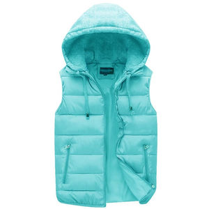 Nouveauté Veste matelassée pour femme avec poches zippées Veste matelassée sans manches style broderie en nylon/polyester - Product Image 6