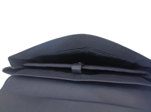 Funda para portátil de piel auténtica 100% nueva y elegante al por mayor, color negro con varios compartimentos, logotipo personalizado, unisex - Product Image 4