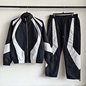 Men Polyester Winter Printed Colorblock Sport <b>Tracksuit</b> Set Athletic Streetwear Casual Durable <b>Retro</b> Vintage Classic Windbreaker - Product Image 5