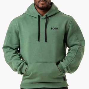380gsm Heavyweight Cotton Black Pullover Oversize Hoodie Streetwear Embroidered No <b>Strings</b> <b>Hoodies</b> <b>for</b> Winter - Product Image 1