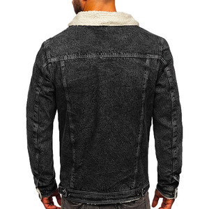 Men's <b>Denim</b> <b>Jackets</b> <b>Custom</b> Made Factory Rate Adjustable Wholesale Top Style Latest Best Fashion Stand Collar for Winter - Product Image 3