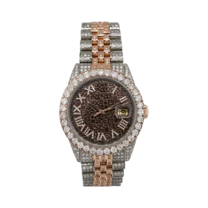 Reloj de lujo para hombre, Moissanite, diamante, rectángulo, caja de acero inoxidable, pulsera mecánica ETA resistente al agua, caja de banda - Product Image 1