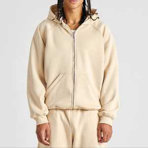 100% algodón Unisex Zip Up Hoodie Vintage Wash con logotipo personalizado Screen Print Rhinestones Zip UP Hoodies Sudaderas con capucha duraderas para hombres - Product Image 1