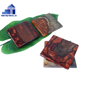 Sous-verres en résine époxy en bois naturel les plus vendus, sous-verres en résine époxy pour ustensiles de cuisine d'un fabricant vietnamien - Product Image 4