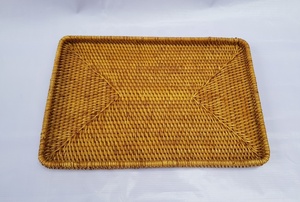 Plateau en rotin naturel fait main de haute qualité, best-seller populaire, certifié CE, couleur/design personnalisable pour le rangement à domicile - Product Image 5