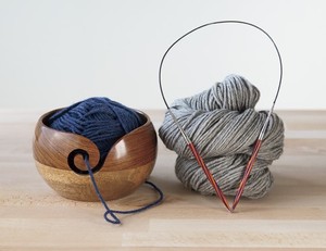 Bol de fil en bois bol à tricoter en palissandre porte-fil artisanal bol au Crochet accessoires de tricot cadeau parfait pour les tricoteurs - Product Image 3