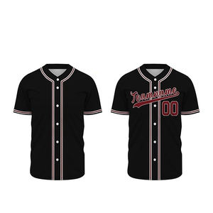 Camiseta de Béisbol Profesional Personalizable al por Mayor de Alta Calidad en Poliéster/Algodón, Moderna, Lisa, Sublimada, Totalmente Personalizada - Product Image 5