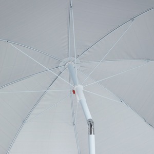 Parasol de plage réglable imperméable de 6,5 pieds de diamètre, à rayures vintage, protection solaire UPF 50+, 120g polyester, pour pique-nique, piscine, mer - Product Image 5