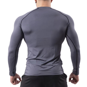Bulk Wholesale Rash Guards Custom Logo Printing Men <b>Compression</b> <b>Shirts</b> BJJ MMA Gym Wear Quick Dry Stretch Fabric Anti-Bacterial - Product Image 3