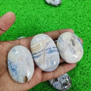 Piedra de piedra ovalada de Rodocrosita azul de alta calidad Natural, piedra de esquelita ovalada, forma de mezcla de cristal liso a granel para joyería, regalos de amor popular - Product Image 2