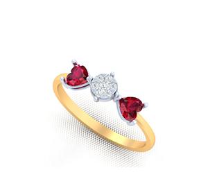 Anillo de compromiso de diamantes chapado en oro de 14 quilates de alta calidad superventas al por mayor diseño elegante certificado por IGI ideal para aniversario - Product Image 1