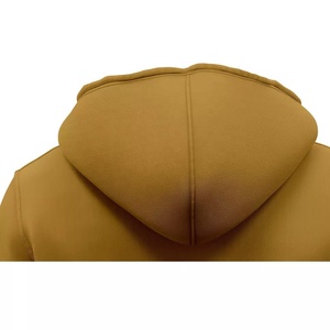 Ropa de hombre con logotipo personalizado, sudadera informal de color sólido de talla grande, Sudadera con capucha esencial, técnicas teñidas lisas, tela polar de invierno - Product Image 4