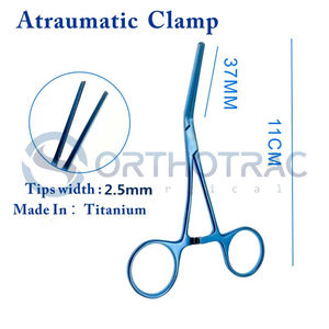 Ensemble d'instruments neurochirurgicaux standard allemands, pinces vasculaires à cran réutilisables en acier inoxydable de 12,5 cm, vente en gros - Product Image 3