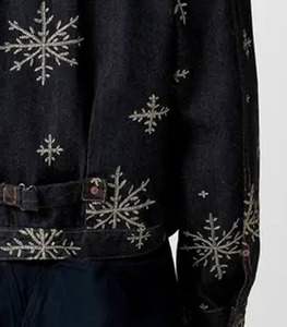 Precio bajo Alta calidad Logotipo personalizado Impreso Hombres Jeans Chaqueta Tallas grandes Chaqueta de invierno personalizada para los hombres - Product Image 4