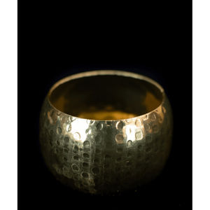 Luxury Gold Hammered Napkin Ring Round Textured Design Metal Holder Modern Table Decor for Weddings and Dining - Product Image 3
