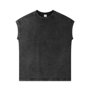 เสื้อยืดแขนกุดผ้าคอตตอน100% ทรงเปล่าสำหรับผู้ชายเสื้อยืดแขนกุดพิมพ์ลายสำหรับผู้ชาย - Product Image 6