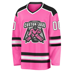 Matériel personnalisé sergé broderie impression maillot de Hockey simple maillot de Hockey blanc personnalisé Hockey sur glace - Product Image 4