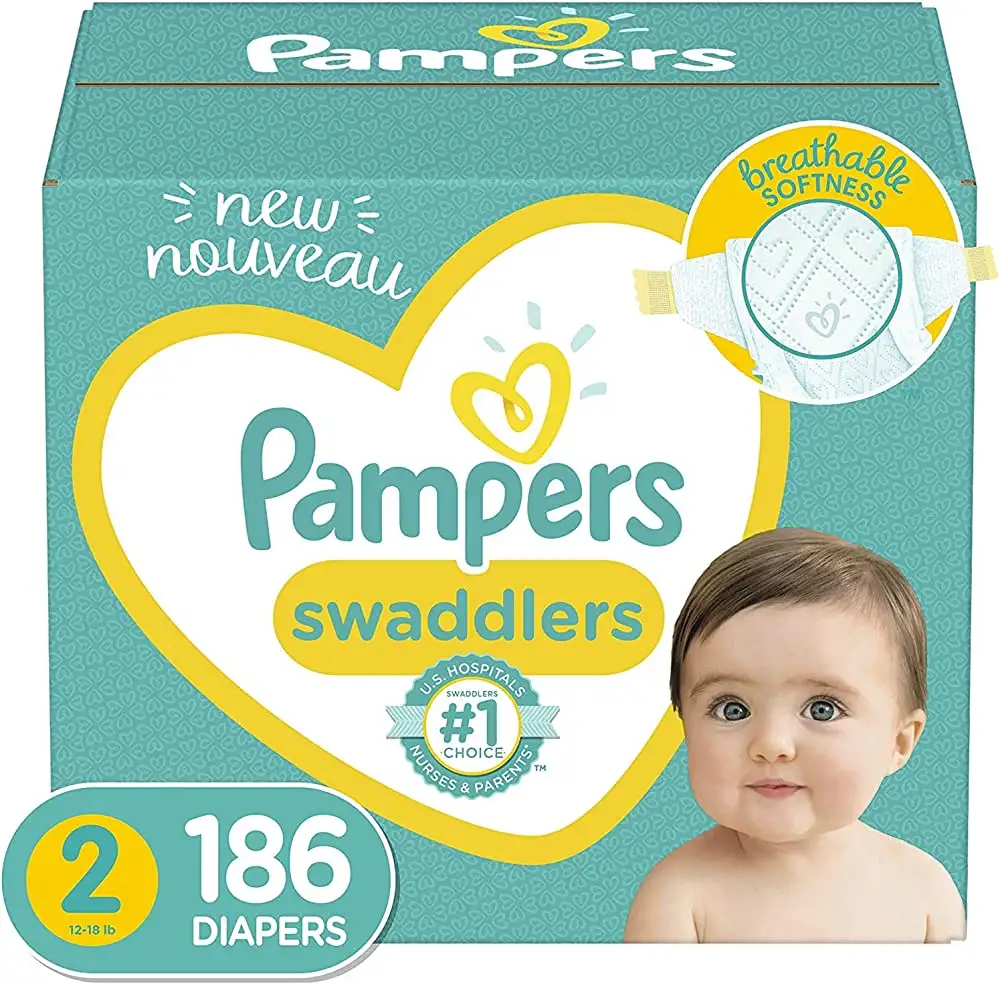 Pampers Swaddlers Newborn Diapers Size N 31 Count