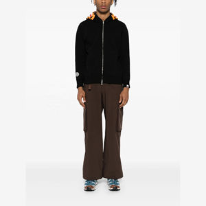 <b>Graphic</b> <b>Hoodie</b> Winter Digital 100% Cotton <b>Zip</b>-<b>Up</b> <b>Hoodie</b> Trendy Street Style Breathable Windproof Eco-Friendly Black Wholesale - Product Image 2