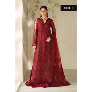 Wedding Embroidered <b>Net</b> <b>Fabric</b> Ch14-01 Unstitched - Product Image 2