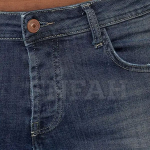 Pantalon en jean extensible décontracté pour hommes, en cuir véritable de haute qualité, style décontracté, léger, vente en gros, tenue quotidienne - Product Image 5