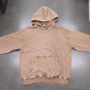 Alta calidad hombres 500 Gsm algodón grueso pesado francés Terry pulóver Sudadera con capucha bordada de gran tamaño polar hombro caído para invierno - Product Image 6