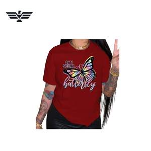 Camiseta de tela ancha para mujer |   Camiseta informal negra Anti Social |   Ropa Urbana Personalizada, Transpirable, 100% Algodón, Servicio OEM - Product Image 1