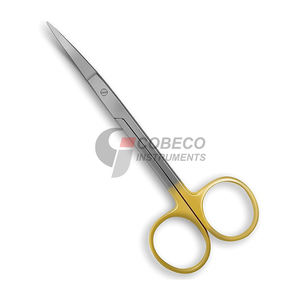 Tijeras para Iris, Instrumento Quirúrgico, Punta Fina y Afilada, Acero Inoxidable, Microtijeras de Disección Curvas, Autoclavables - Product Image 1