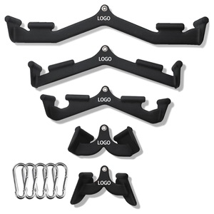 Poignée ergonomique Câble Gym Dos Triceps Barre de musculation Lat Pulldown Attachements avec poignée neutre Barre de traction en caoutchouc et acier - Product Image 3
