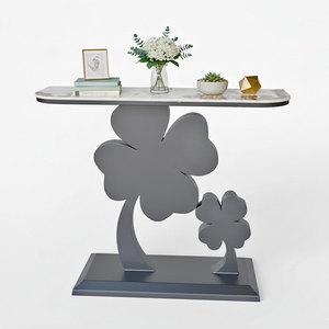 Contemporary <b>Marble</b> <b>Console</b> <b>Table</b> 120x30x85cm with Iron Legs for Living Room Hotel Bedroom-DOULUCK CST070 - Product Image 2