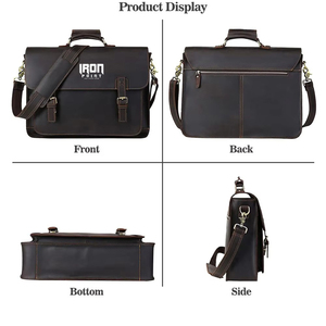 Sacs pour ordinateur portable en cuir de qualité professionnelle, fabriqués en usine, en cuir véritable, à bas prix - Product Image 4