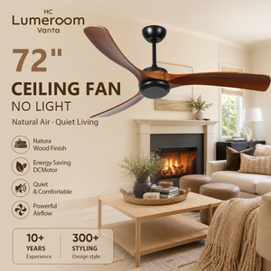 Ventilador de Techo Moderno de Madera de 72 Pulgadas Sin Luz con Control Remoto, Ventilador de Techo Silencioso de Corriente Continua para Hotel, Patio, Garaje, Disponible en EE. UU. - Product Image 2