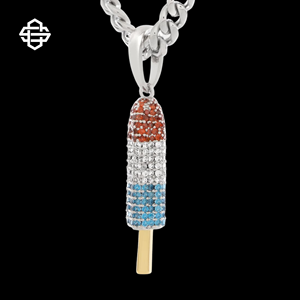 Collier Hip Hop pour homme en or plaqué avec pendentif croix en diamant CZ serti à griffes rondes de luxe - Product Image 2