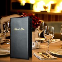 Porte-Compte de Restaurant Unisexe avec Porte-Bon de Commande sans Fermeture