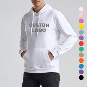OEM personalizado ropa deportiva de lujo francés Terry serigrafía pulóver gimnasio entrenamiento Golf Hoody hombres dobladillo curvo DDP envío - Product Image 1