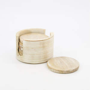 Posavasos de madera para tienda, posavasos creativos de madera de Acacia para decoración de mesa, posavasos modernos con almohadilla aislante de madera de Acacia - Product Image 2