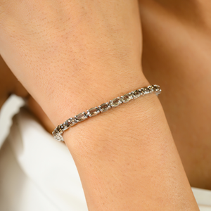Artículo al por mayor a granel hecho a mano Real Smokey Topaz Tennis pulsera para mujer venta directa de fábrica regalo de cumpleaños para ella delicado - Product Image 2