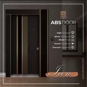 ABSDOOR LOCKTRA Porte d'entrée intérieure en acier inoxydable de style postmoderne haute sécurité pour cuisine, meilleur prix, entrée de villa et d'hôtel - Product Image 3