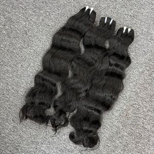 100% extensions de cheveux humains vierges courtes vague naturelle toupet frontal vietnamien noir/brun foncé pour perruques de qualité suisse HD femmes - Product Image 5