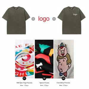 Camiseta Personalizada Unisex Extra Grande de Estilo Hip Hop, Ecológica, Transpirable, 100% Algodón, Anti-Pilling, con Hombros Caídos - Product Image 3