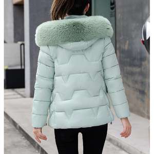 Chaqueta de Plumón Formal con Capucha, Impermeable y Ecológica para Mujer, Talla Grande, Reversible, Corta, con Forro de Cachemira - Product Image 5