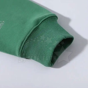 <b>Men</b> Acid Wash Rhinestone Hoodie Stylish Cotton Blended Streetwear <b>Pullover</b> with Sparkle Detailing Casual Wear - Product Image 4