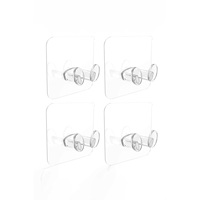 Colgadores Adhesivos de Pared, Portátiles, Impermeables, Multiusos, Gancho de Plástico Transparente, Organizador de Cables