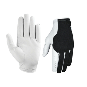 Guantes de golf de cuero genuino de alta calidad con equipo deportivo cómodo de malla de Palma de ajuste verdadero transpirable para un rendimiento refinado - Product Image 1